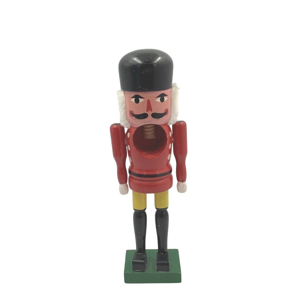 VTG Collectible Christmas Nutcracker Soldier‎ 10" Wooden X-Mas  Decor Ornament